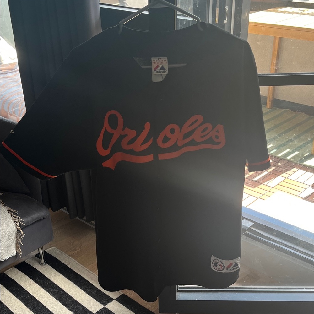 Majestic Black Jersey with Orange Accents